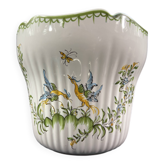Moustiers earthenware flowerpot