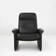 Exceptional De Sede DS50 lounge chair in black leather, Switzerland ca. 1980