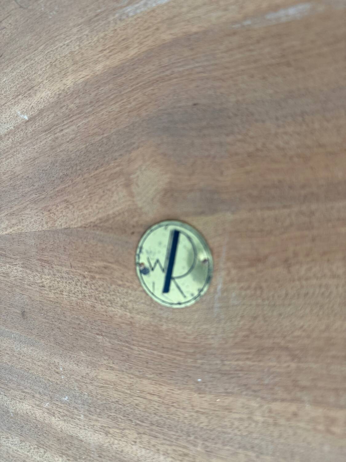 Antique Wilhelm Renz designer wooden coffee table, vintage Scandinavian style, 1960s