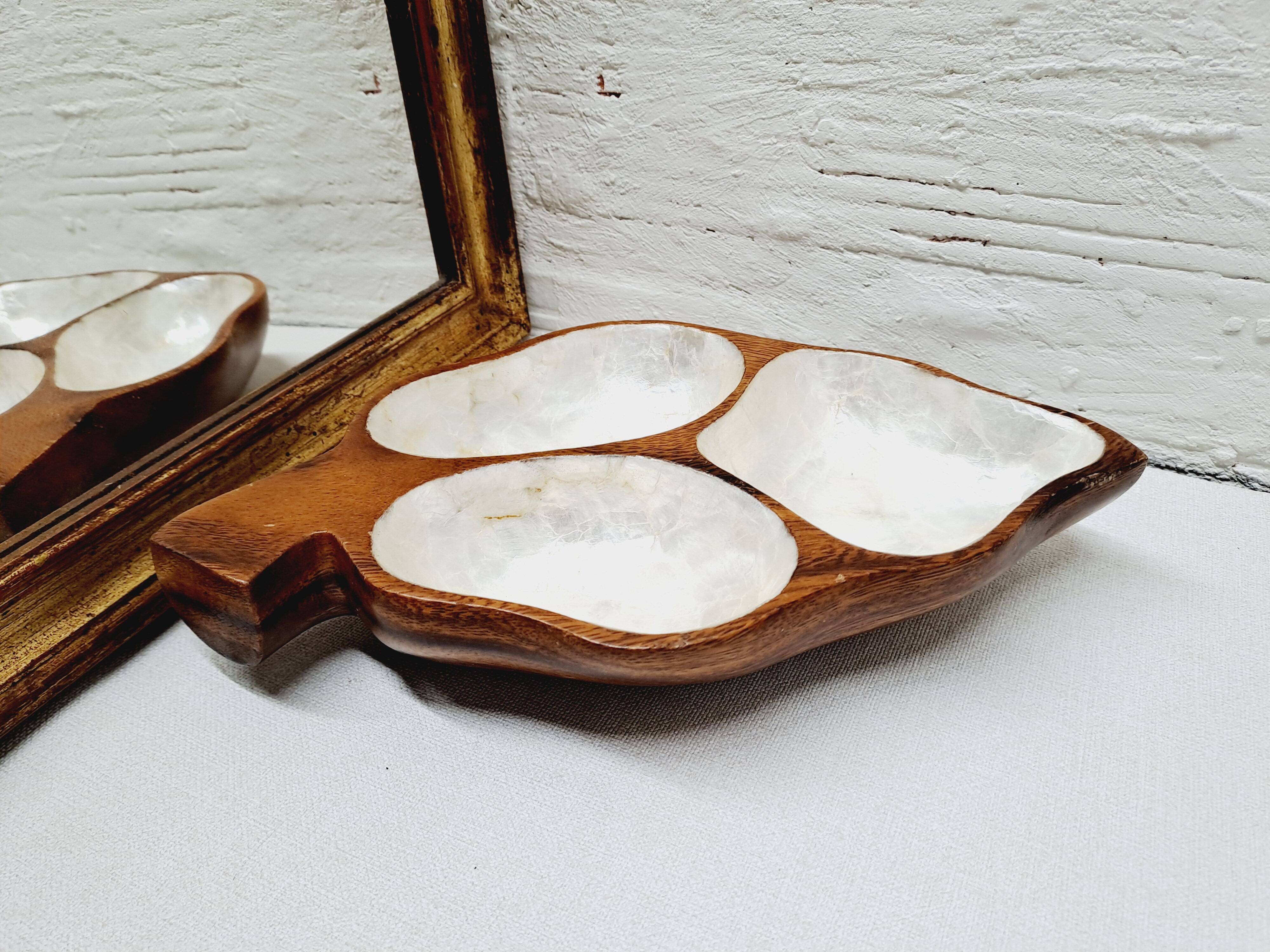 Mother-of-pearl and wood empty pocket