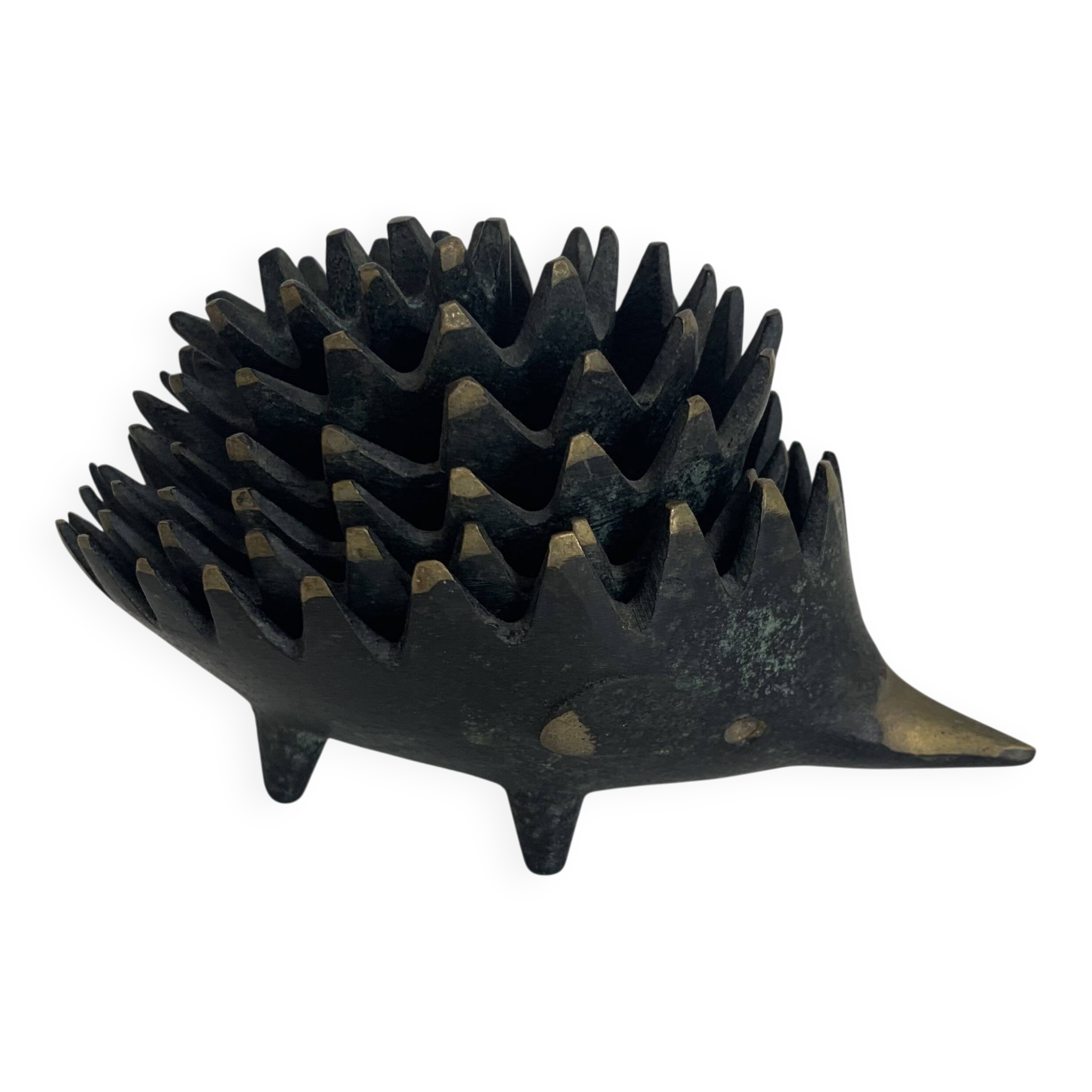 Vintage 1950s hedgehog ashtrays by Walter Bosse for Hertha Baller