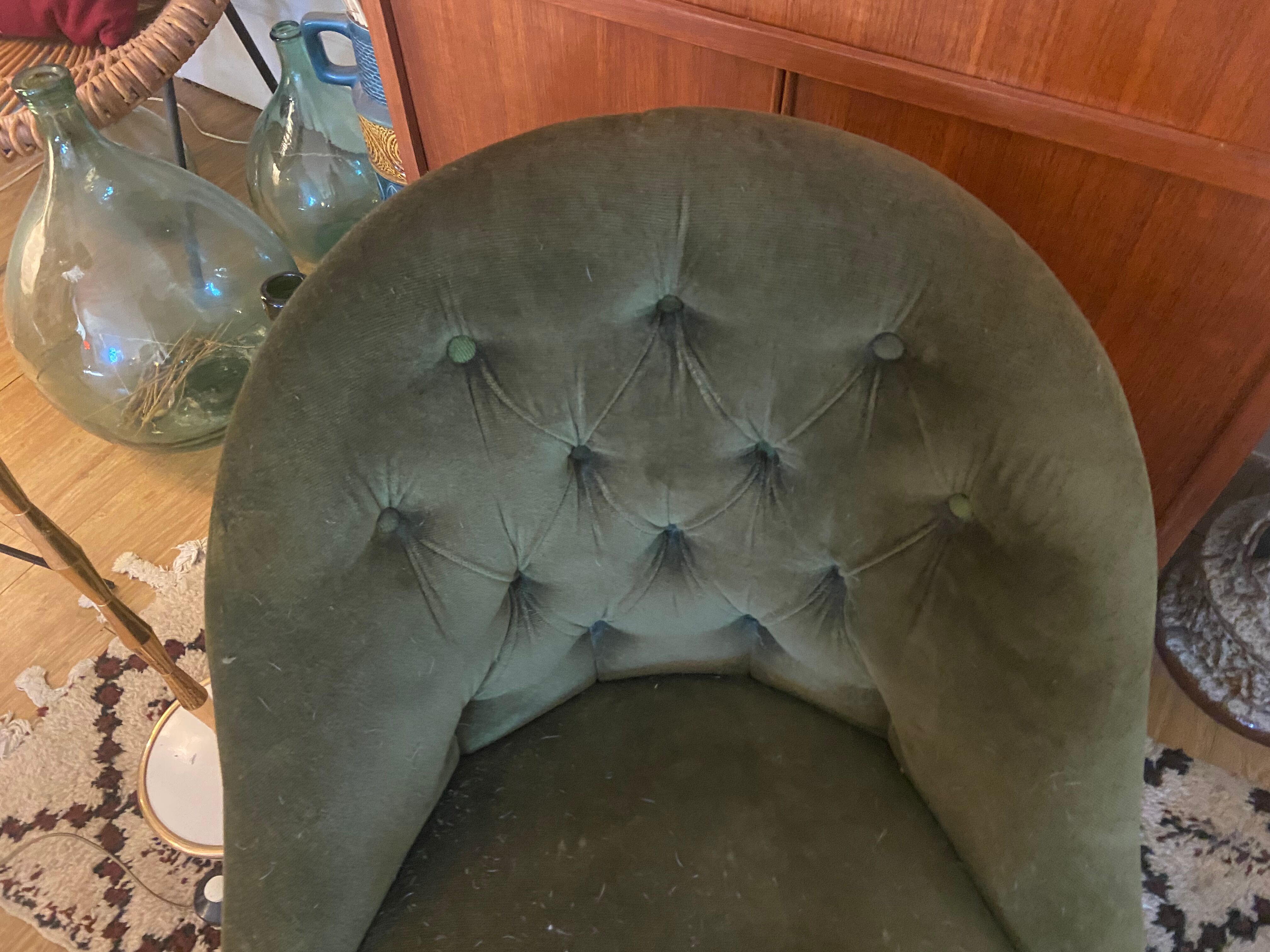Pair of vintage toad armchairs