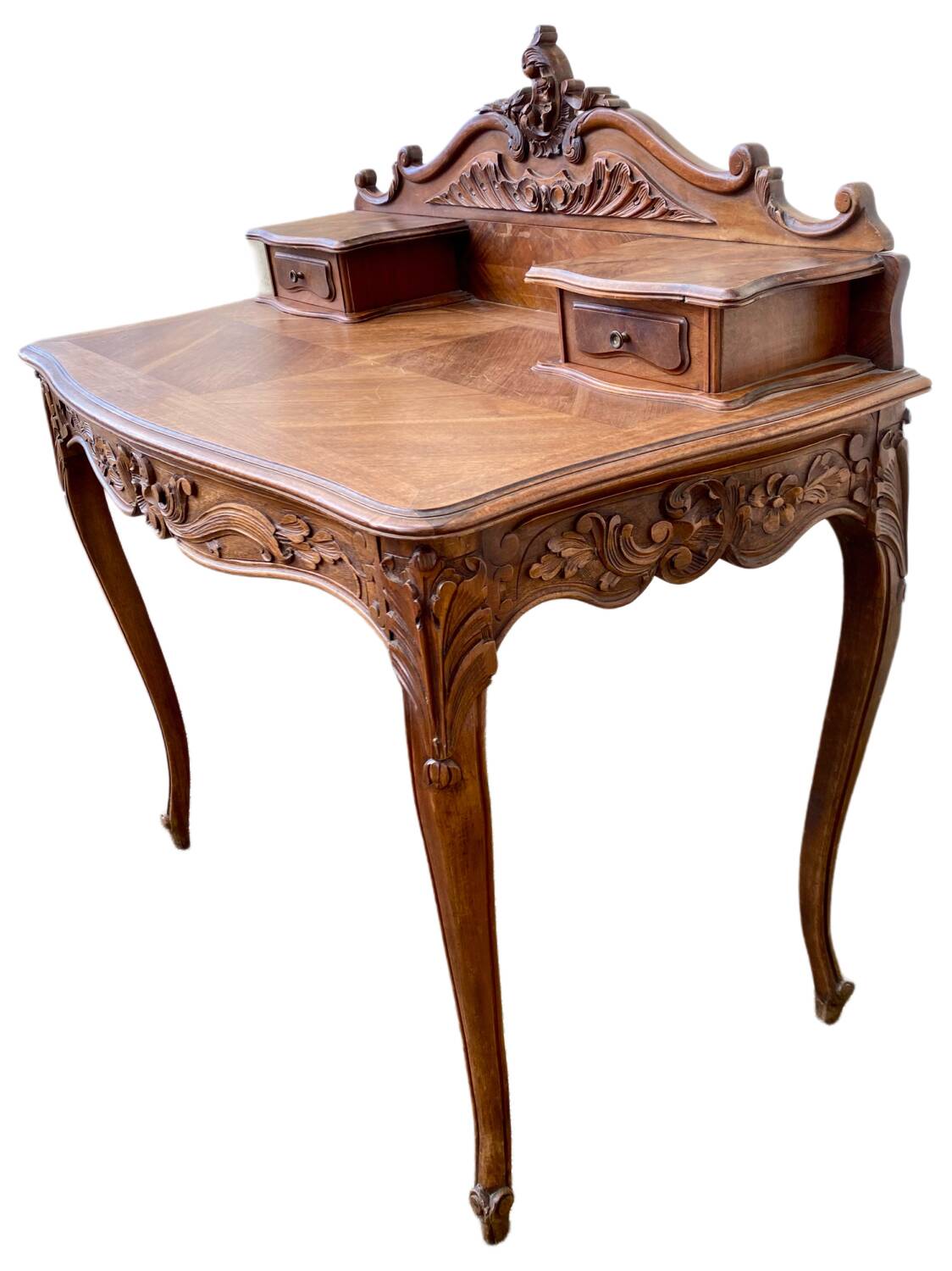 Louis XV desk, 19th century, carved.