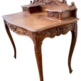 Louis XV desk, 19th century, carved.