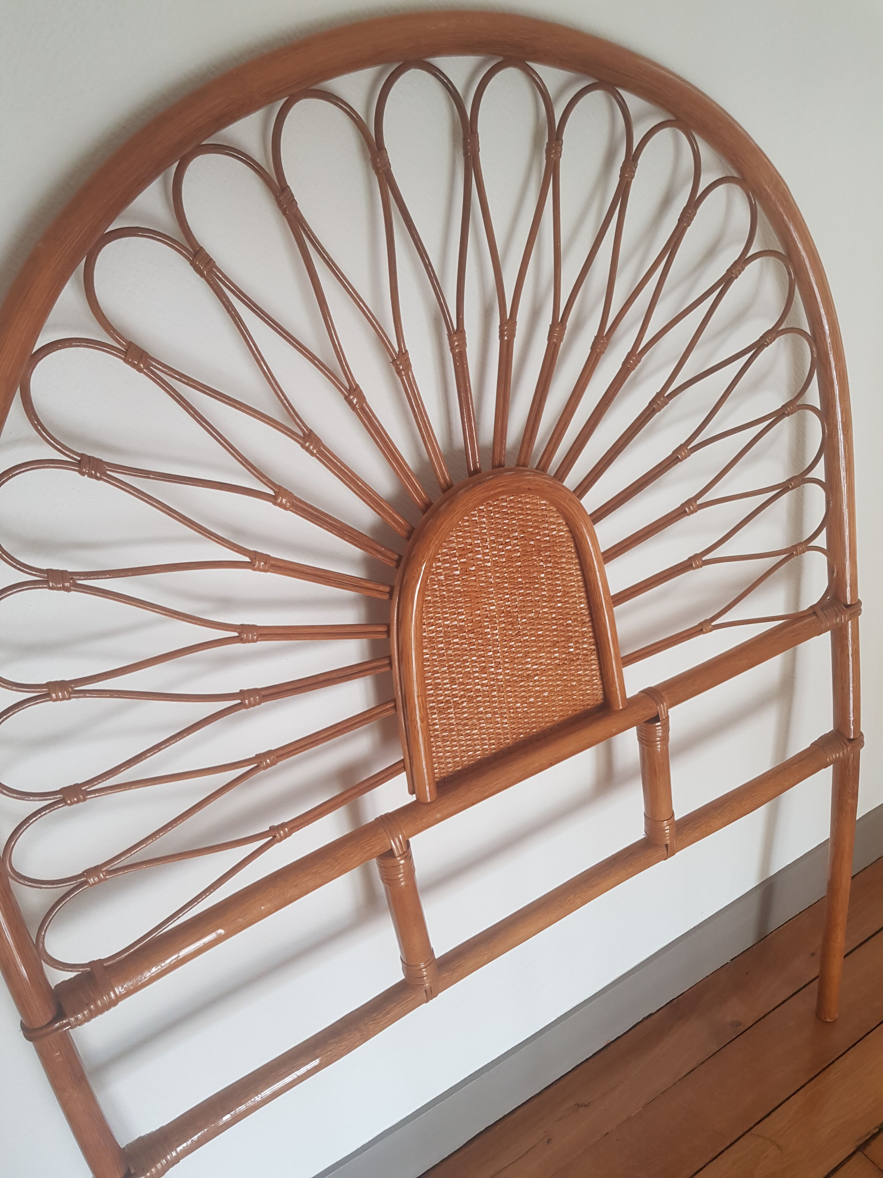Rattan headboard