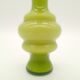 Green Ribbed Hooped Opaline Glass Vintage Space Age Vase 70s 80s Murano