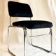 Fauteuil et 2 chaises design, chrome tubulaire