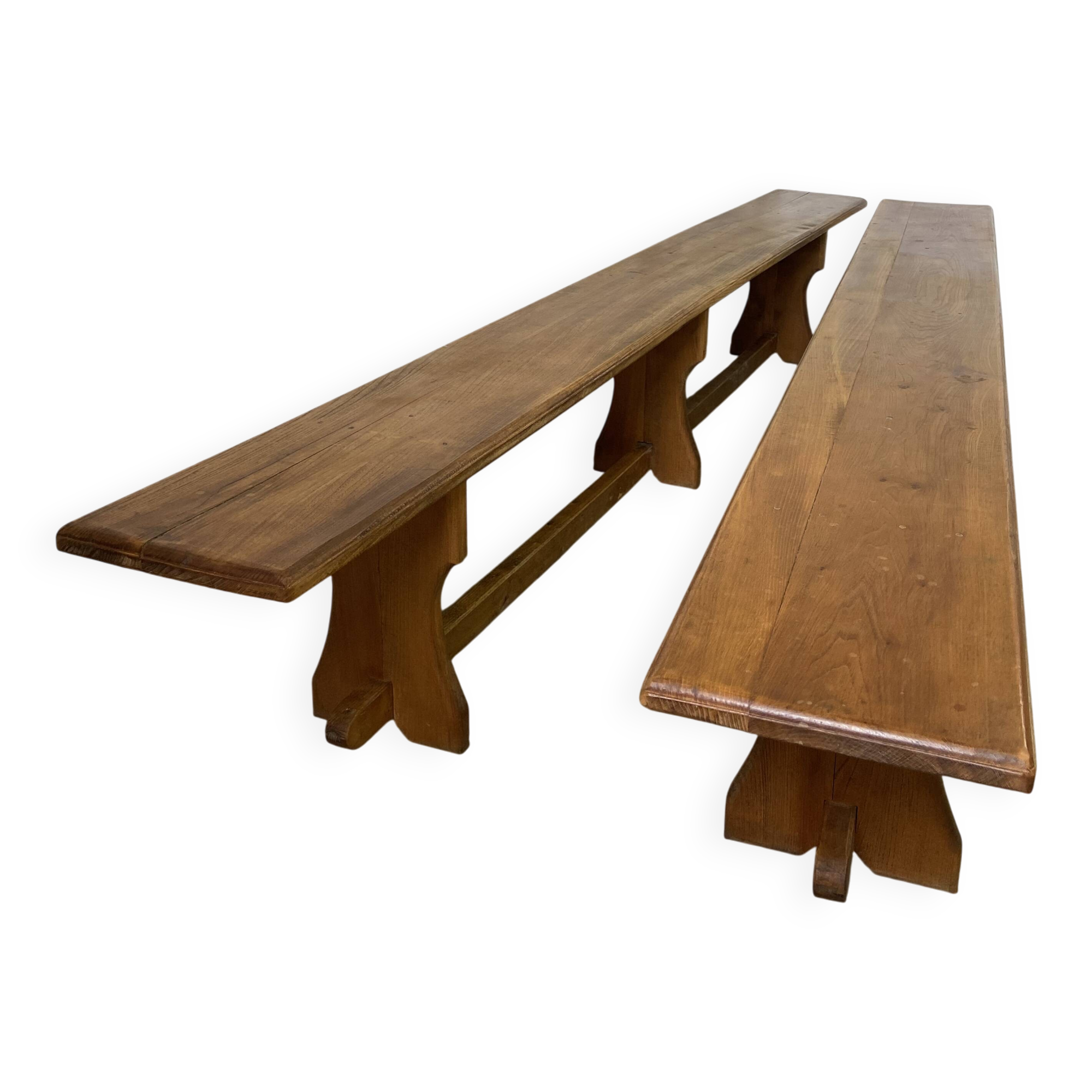 Paire de bancs de ferme 290cm