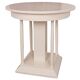 Beige, copper and gold Art Deco round side table, painted wood, 1930s.