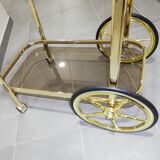Cart wheel dessert and vintage glass trays