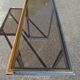 Chrome and golden brass console 70s
