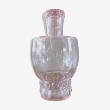 Art deco carafe in pink glass