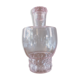 Carafe art déco en verre rose