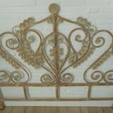 Headboard rattan peacock