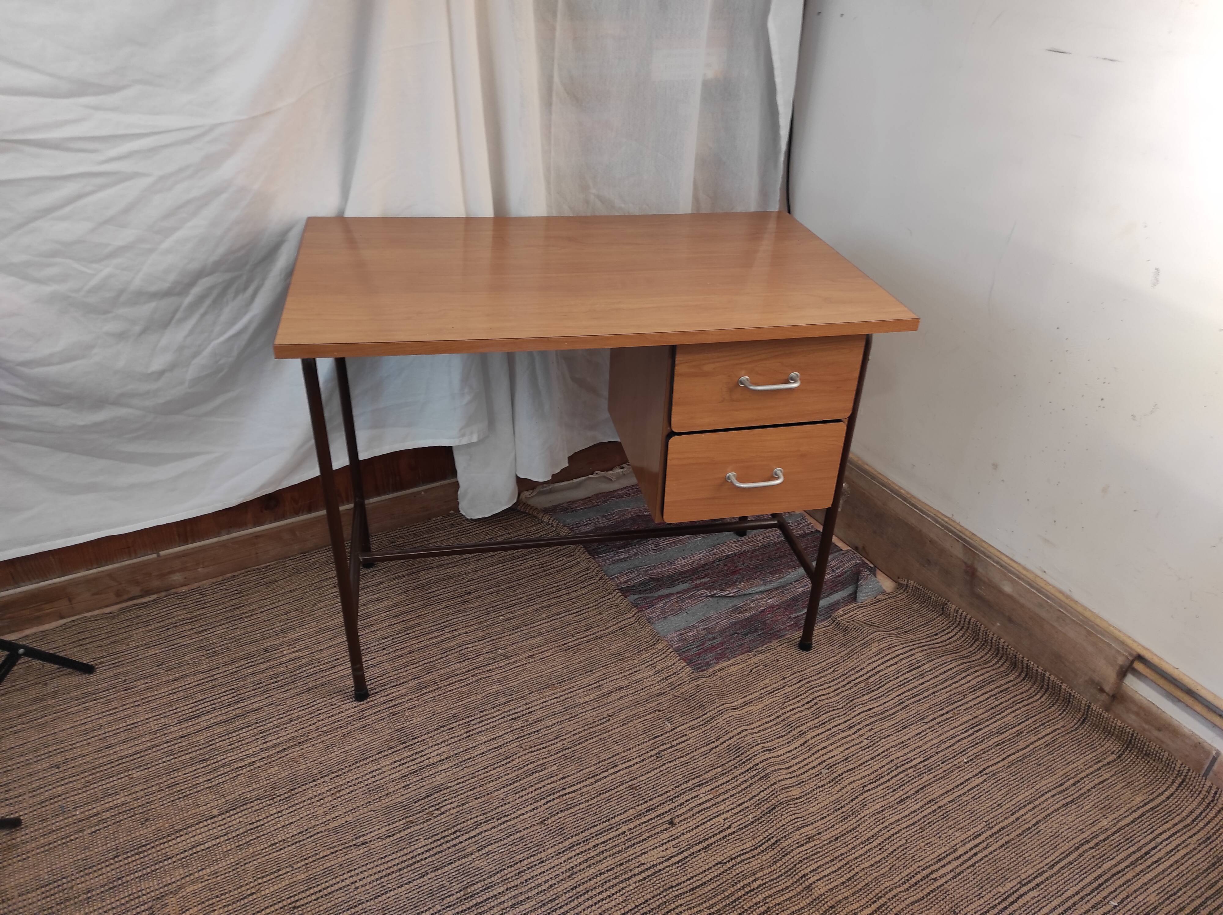 Formica 1960 desk with two drawers