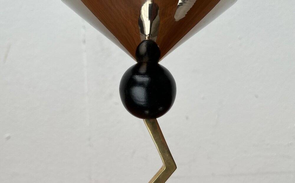 Italian postmodern metal candle holders, 1980s, set of 2