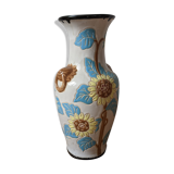 Vase motif fleuri tournesols