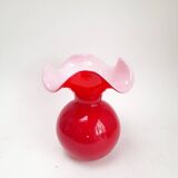 Beautiful red opaline vase IVV Italy