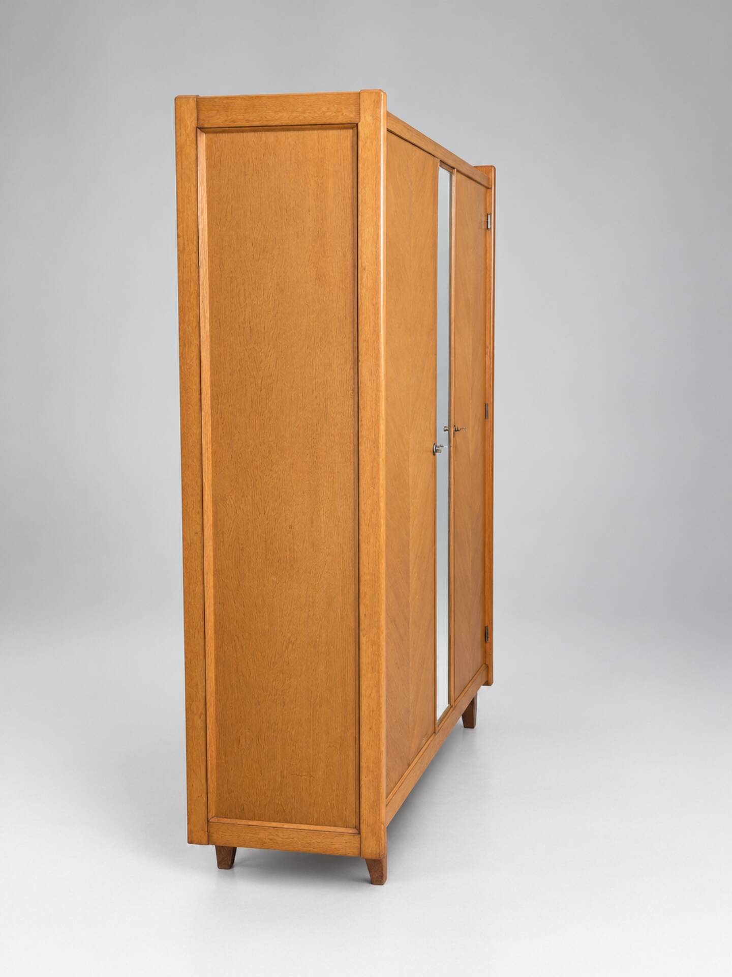 Wardrobe with 2 doors and mirror on the front, 1960, France