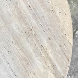Cream travertine round dining table
