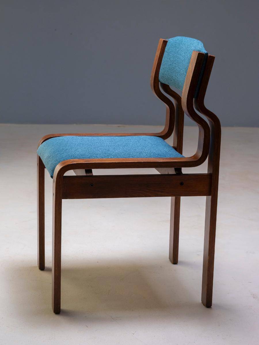 Set of 4 chairs, Ludvík Volák, 1960s–1970s, Czechoslovakia