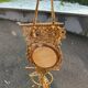 Miroir hibou vintage 1970 porte serviette en macramé