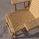 Chaise longue en rotin