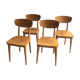 Set of four bistro chairs stamped Luterma