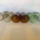 Six asymmetrical glasses with bubbles biot glassware