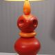 Louis Drimmer large ceramic pebble lamp orange 1980s