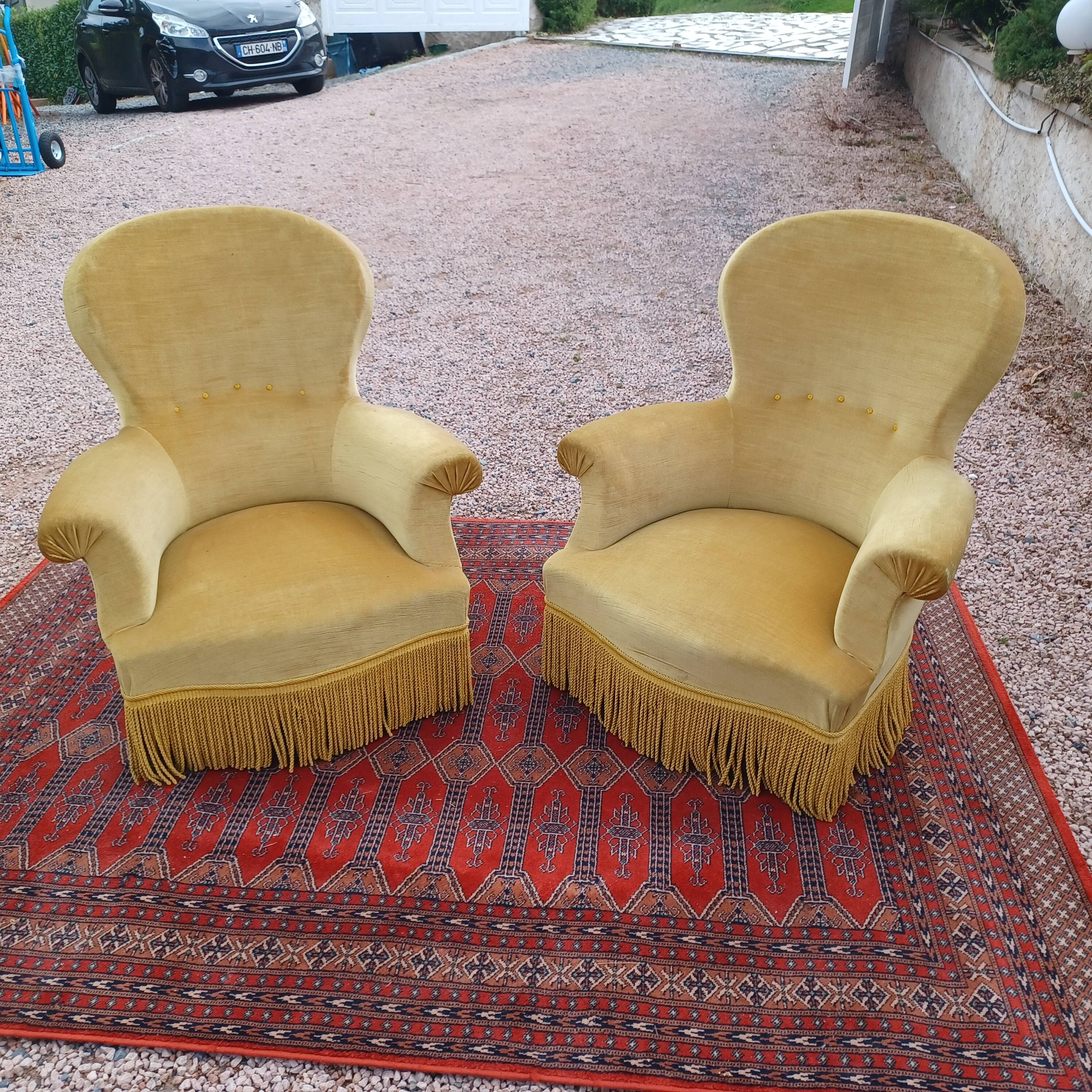 Bergere armchairs