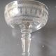 Lot of 4 x Champagne Coupes in Baccarat crystal. Engraved decoration with Greek friezes.