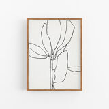 Botanical illustration black lines 50x70cm