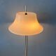 Vintage Space Age floor lamp with white plexiglass UFO shade.
