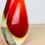 Vase Sommerso Murano, red glass