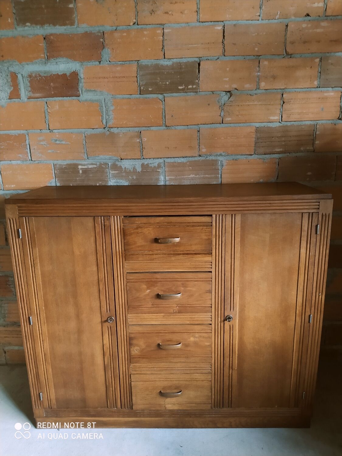 Original and vintage sideboard in solid wood