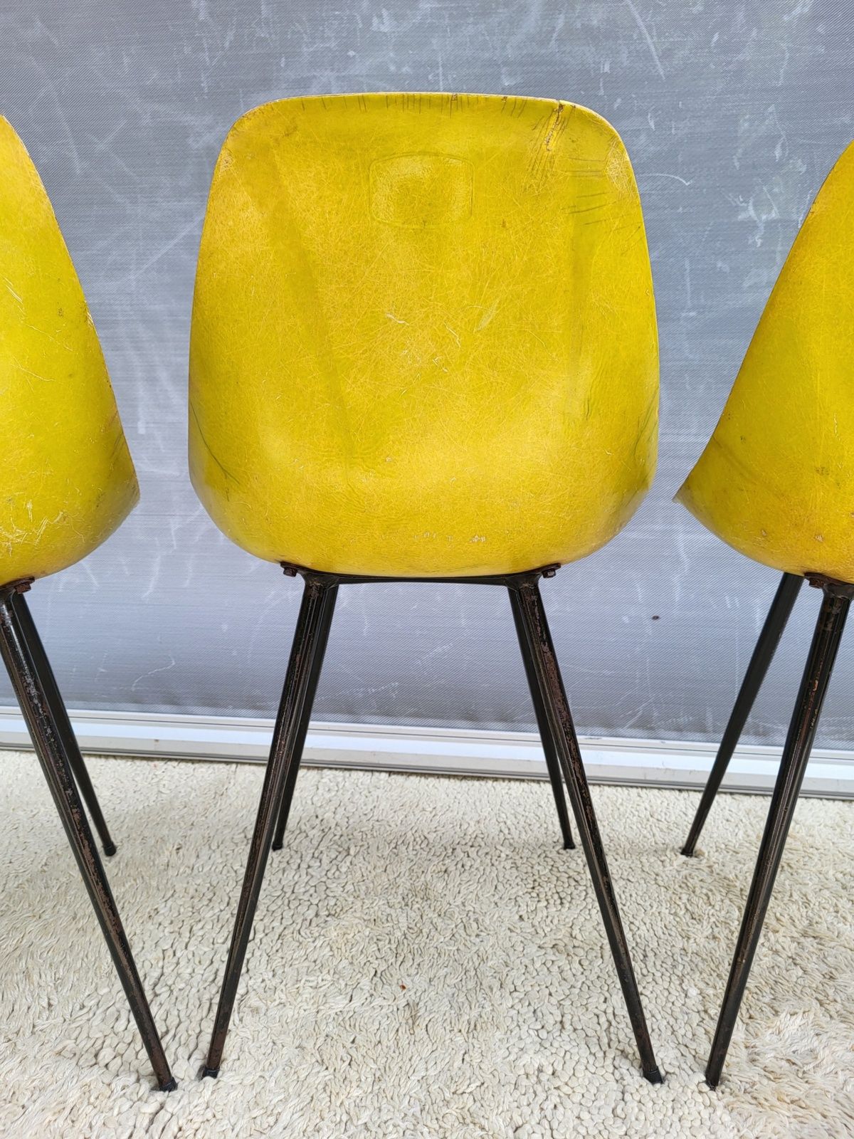 4 chaises Coccinelle René-Jean Caillette pour Steiner 1950