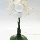 antique 1980s art nouveau retro table or desk lamp