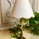 Bronze candle holder lamp with bobeche and old tassels