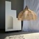 Rattan pendant lamp in the shape of a flower