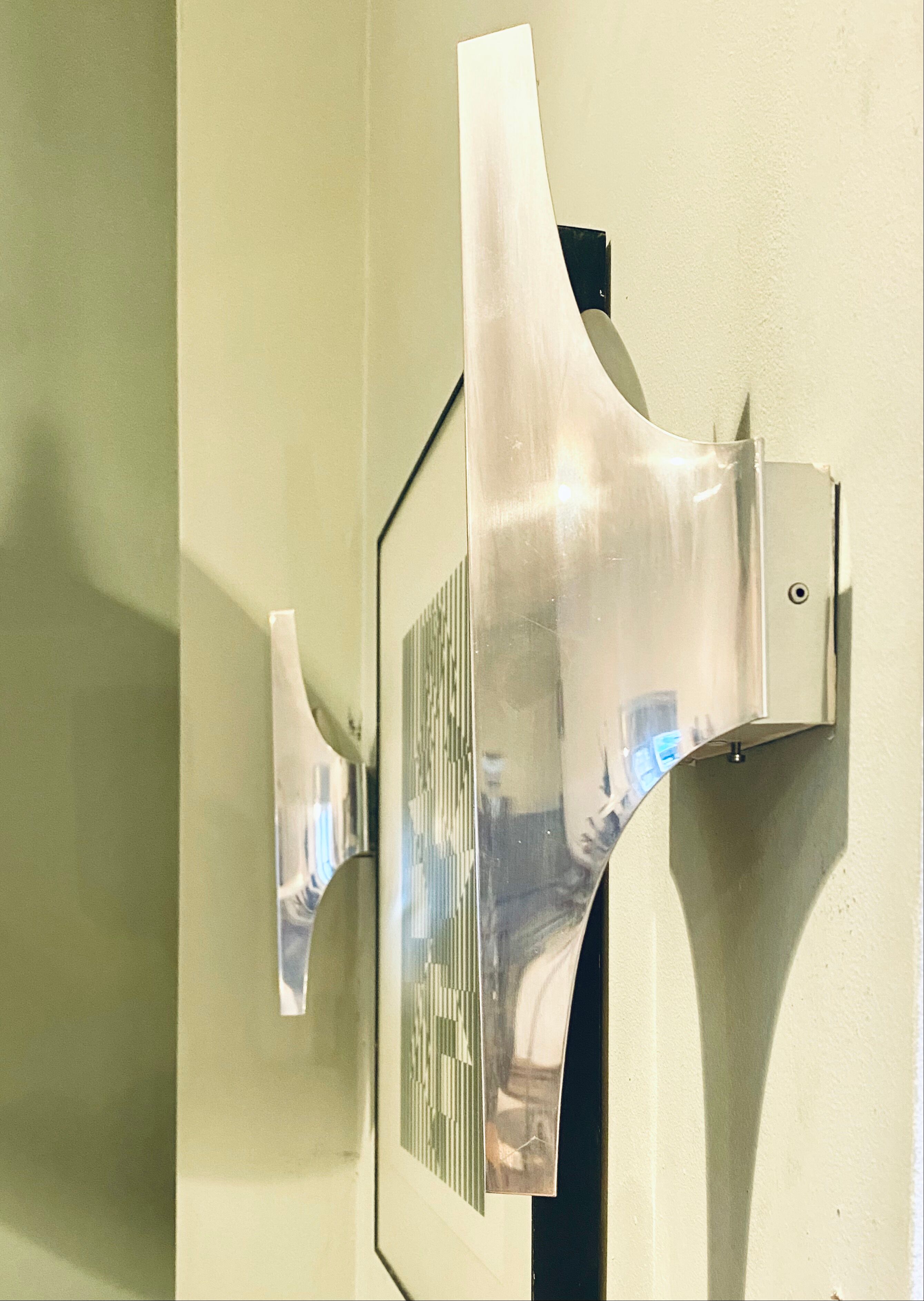 Applique Doria vintage chromée, des année 60