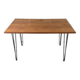60s 70s Teak & Metal Dining Table Dining Table Danish Modern Design Denmark