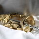 French ornate brass corkscrew wine opener