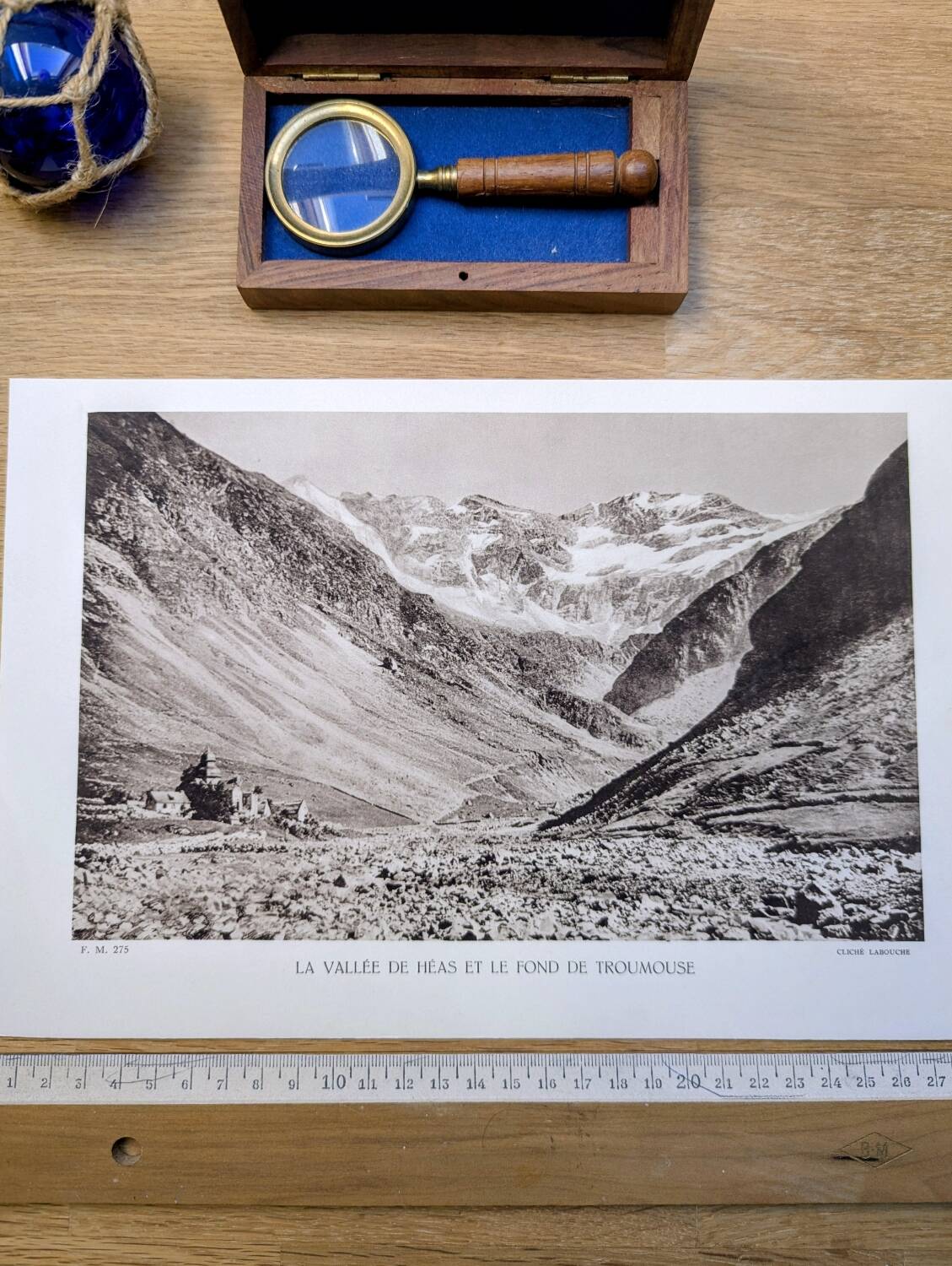 The Héas valley, Hautes-Pyrénées, photo print from 1937.