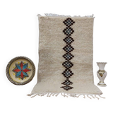 Handmade wool Berber rug 138 x 82 cm