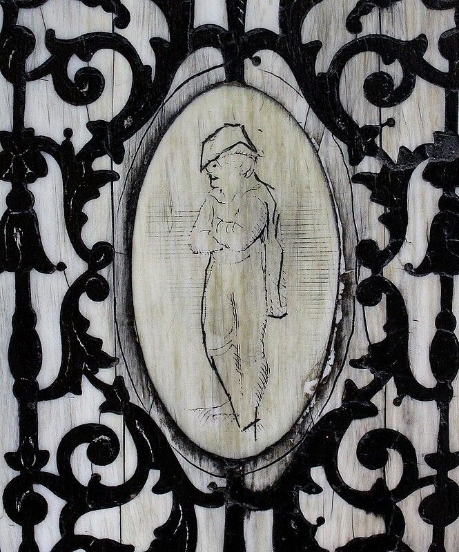 Ceremonial showcase in blackened pearwood, Napoleon III period - 1850