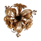 Golden flower sconce