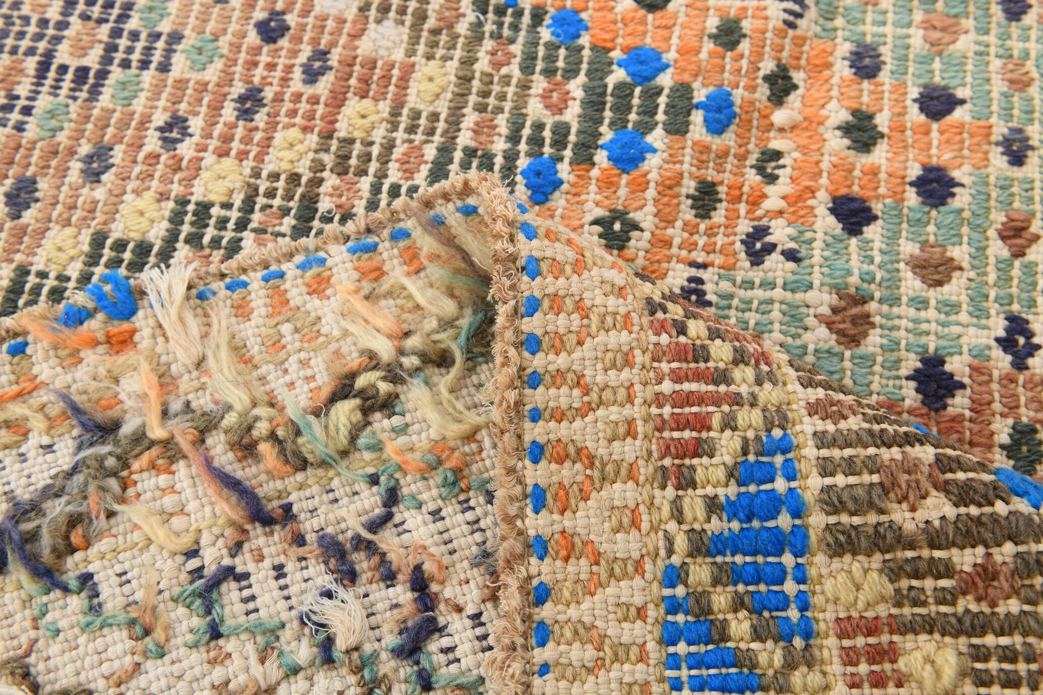 Tapis de couloir Kilim scandinave 2x8, 73x255Cm