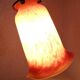 Orange glass paste tulip lamp, art nouveau swan neck, art deco