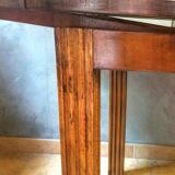 Walnut burl frieze table